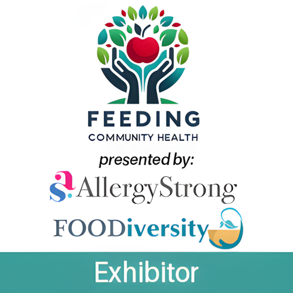 Feeding Community Health presented by AllergyStrong and FoodDiversity logos - Exhibitor