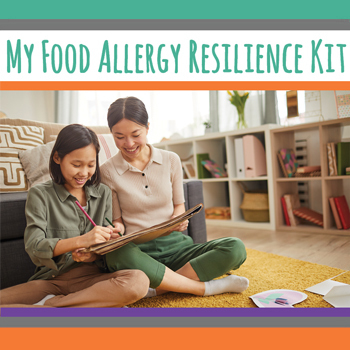 My Food Allergy Resilience Kit with mom and daughter drawing