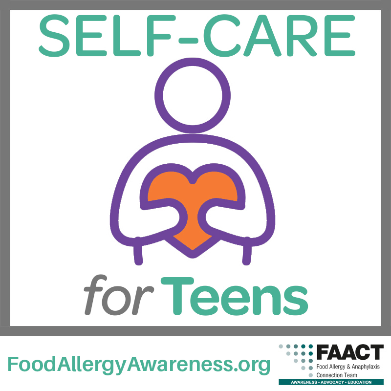 Self-Care for Teens with person holding heart icon