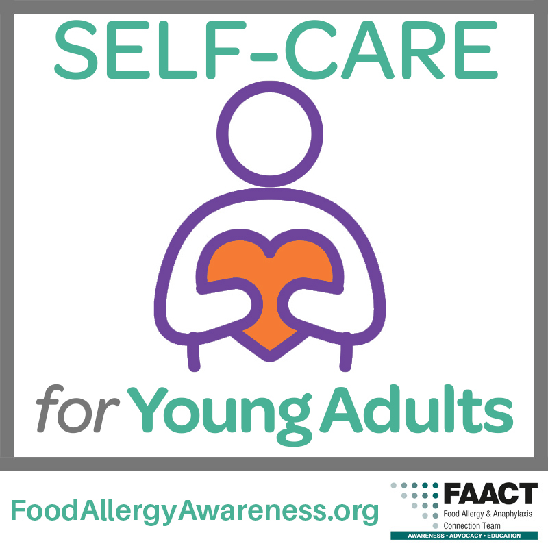 Self-Care for Young Adults with person holding heart icon